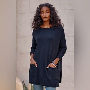 J.Jill Pure Jill Elements Tunic Sweater Martim Blue Small Tall